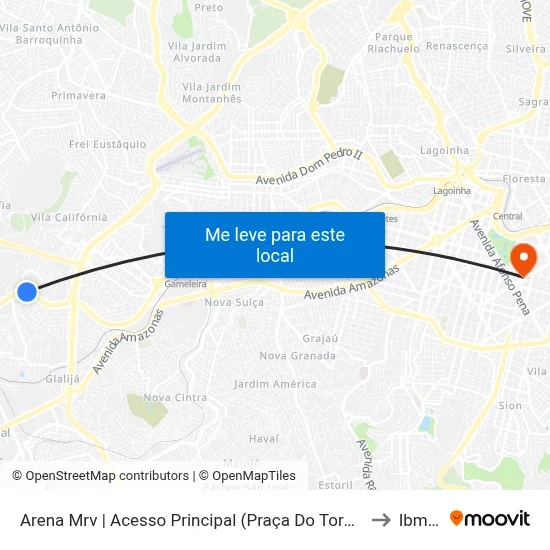 Arena Mrv | Acesso Principal (Praça Do Torcedor) to Ibmec map