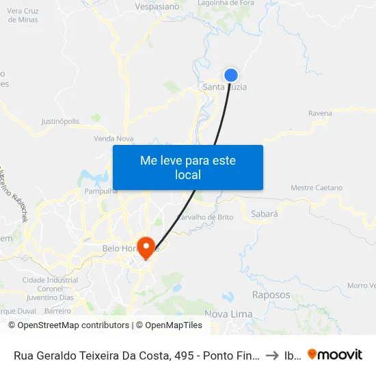 Rua Geraldo Teixeira Da Costa, 495 - Ponto Final Das Linhas 4100 E 4450 No Kennedy to Ibmec map