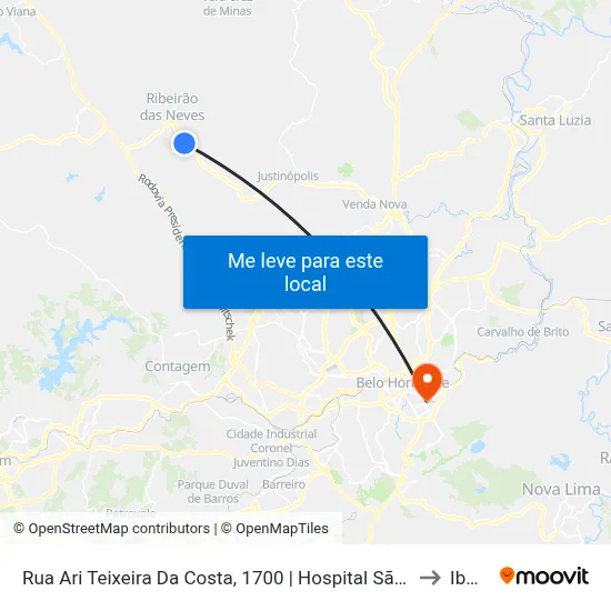 Rua Ari Teixeira Da Costa, 1700 | Hospital São Judas Tadeu to Ibmec map