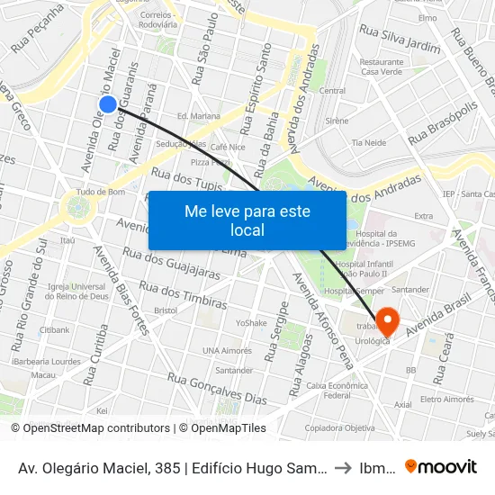 Av. Olegário Maciel, 385 | Edifício Hugo Sampaio 3 to Ibmec map