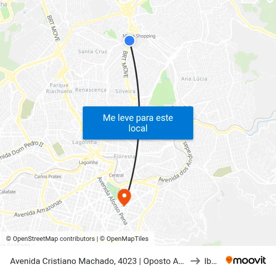 Avenida Cristiano Machado, 4023 | Oposto Ao Minas Shopping to Ibmec map