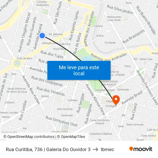 Rua Curitiba, 736 | Galeria Do Ouvidor 3 to Ibmec map