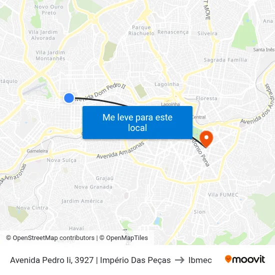 Avenida Pedro Ii, 3927 | Império Das Peças to Ibmec map