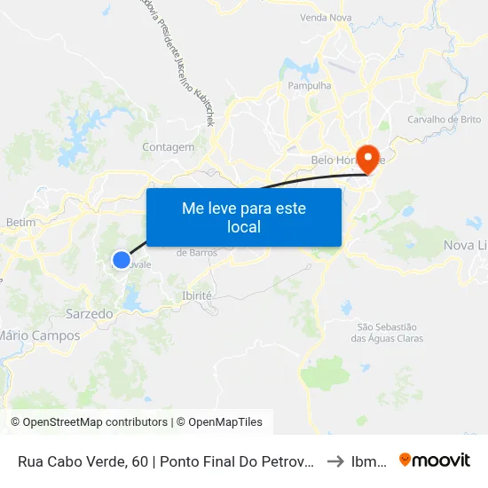 Rua Cabo Verde, 60 | Ponto Final Do Petrovale to Ibmec map