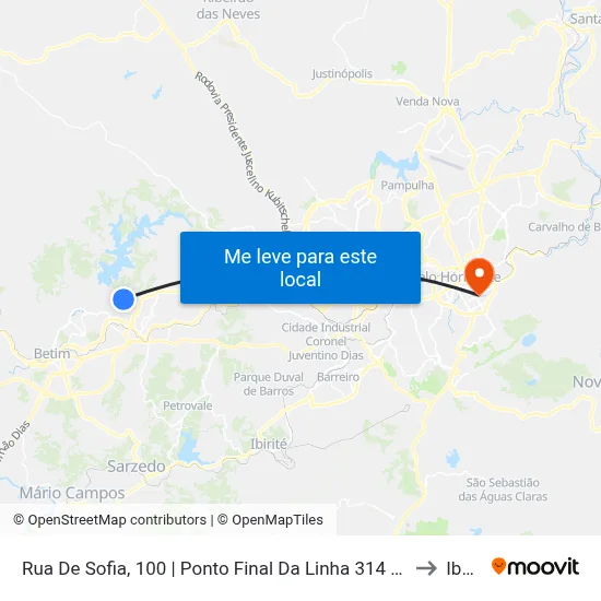 Rua De Sofia, 100 | Ponto Final Da Linha 314 No Duque De Caxias to Ibmec map