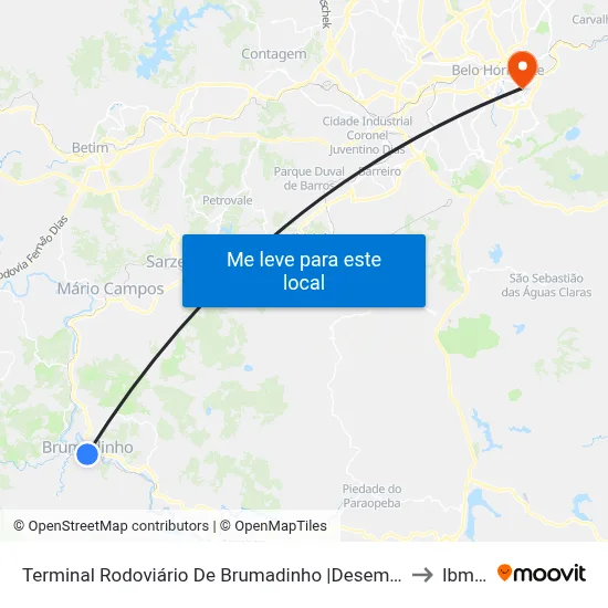 Terminal Rodoviário De Brumadinho |Desembarque to Ibmec map