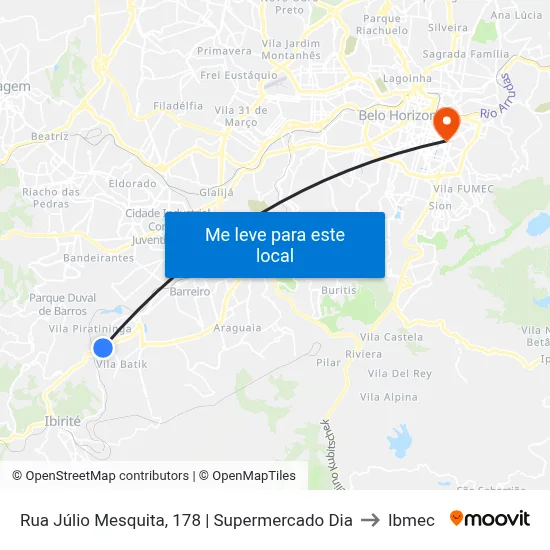 Rua Júlio Mesquita, 178 | Supermercado Dia to Ibmec map