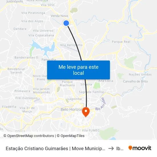 Estação Cristiano Guimarães | Move Municipal - Sentido Centro to Ibmec map