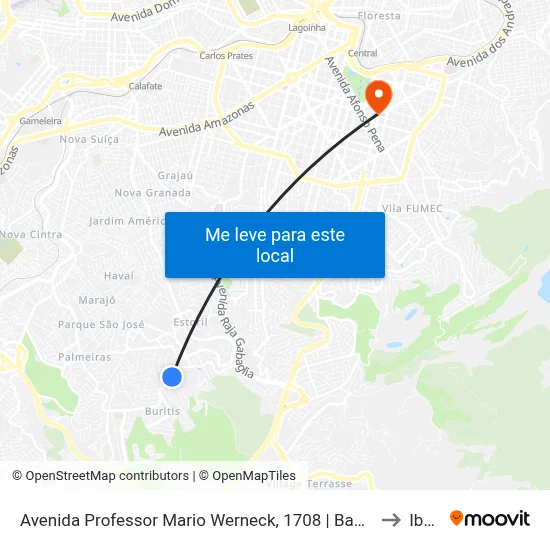 Avenida Professor Mario Werneck, 1708 | Banco Itaú/Galeria Buritis to Ibmec map