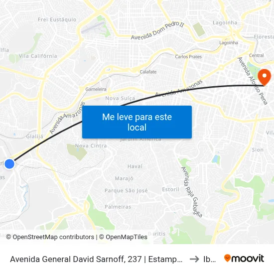 Avenida General David Sarnoff, 237 | Estamparia Sentido Barreiro to Ibmec map