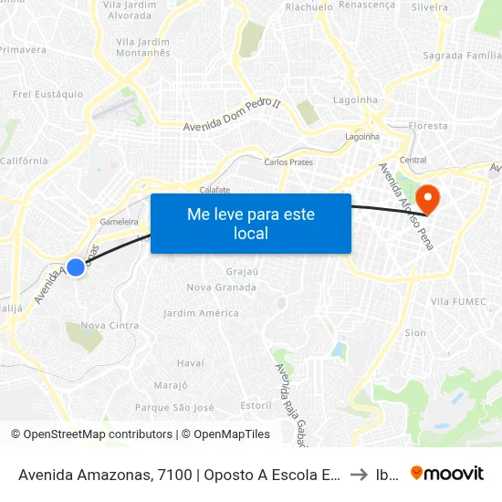 Avenida Amazonas, 7100 | Oposto A Escola Estadual Ordem E Progresso to Ibmec map