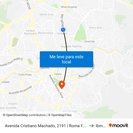 Avenida Cristiano Machado, 2191 | Roma Ford to Ibmec map