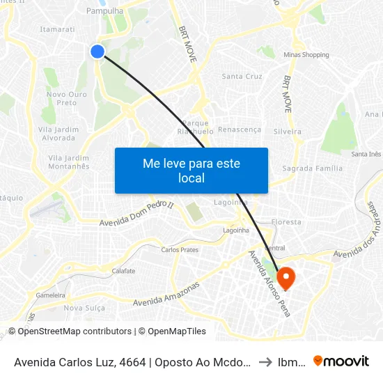 Avenida Carlos Luz, 4664 | Oposto Ao Mcdonald's to Ibmec map