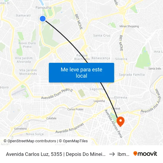 Avenida Carlos Luz, 5355 | Depois Do Mineirão to Ibmec map
