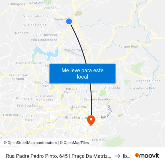 Rua Padre Pedro Pinto, 645 | Praça Da Matriz (Exceto Suplementar) to Ibmec map