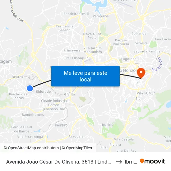 Avenida João César De Oliveira, 3613 | Lindolar Baby to Ibmec map
