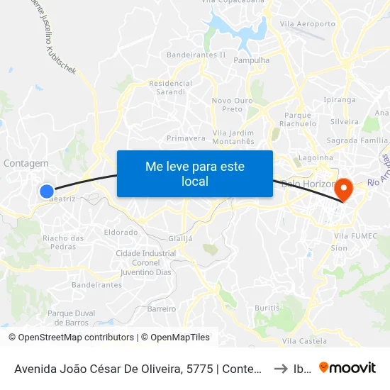 Avenida João César De Oliveira, 5775 | Contemporâneo Mall (Lojas Comerciais) to Ibmec map