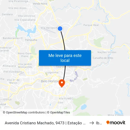 Avenida Cristiano Machado, 9473 | Estação Waldomiro Lobo to Ibmec map