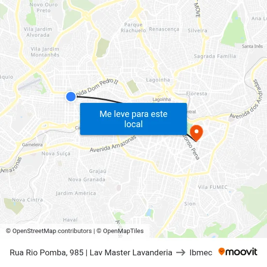 Rua Rio Pomba, 985 | Lav Master Lavanderia to Ibmec map