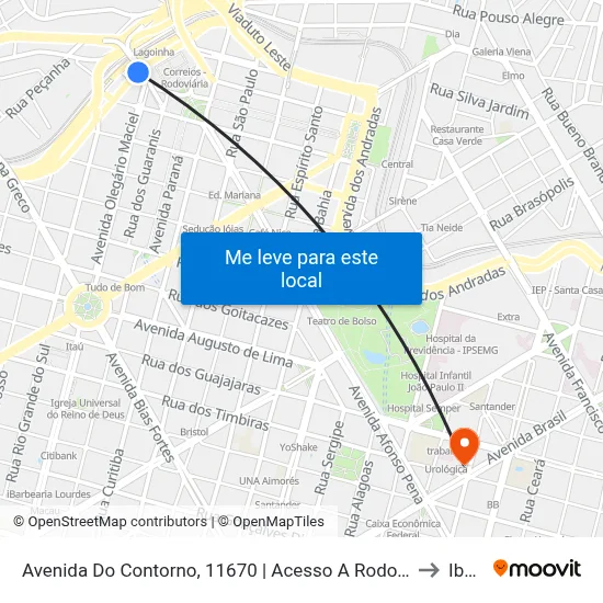 Avenida Do Contorno, 11670 | Acesso A Rodoviária (Ponto Externo) to Ibmec map