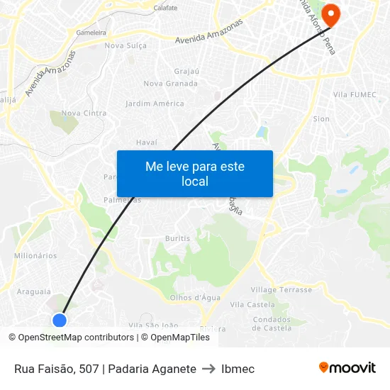 Rua Faisão, 507 | Padaria Aganete to Ibmec map