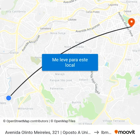 Avenida Olinto Meireles, 321 | Oposto A Unimed to Ibmec map
