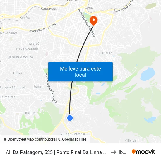 Al. Da Paisagem, 525 | Ponto Final Da Linha 2104 No Biocor to Ibmec map