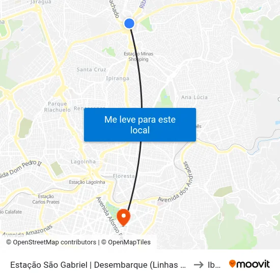 Estação São Gabriel | Desembarque (Linhas Encerrando Viagem) to Ibmec map