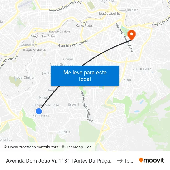 Avenida Dom João Vi, 1181 | Antes Da Praça Do Palmeiras to Ibmec map