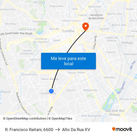 R. Francisco Raitani, 6600 to Alto Da Rua XV map