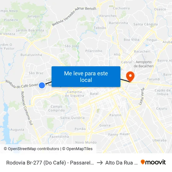 Rod. BR-277, 3213 to Alto Da Rua XV map