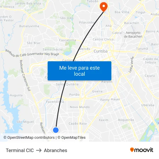 Terminal CIC to Abranches map