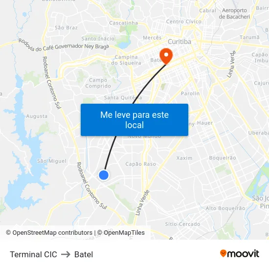 Terminal CIC to Batel map