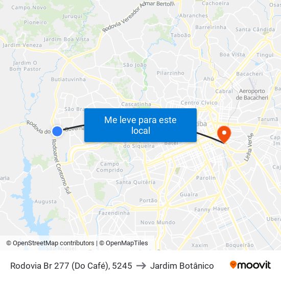 Rodovia Br 277 (Do Café), 5245 to Jardim Botânico map
