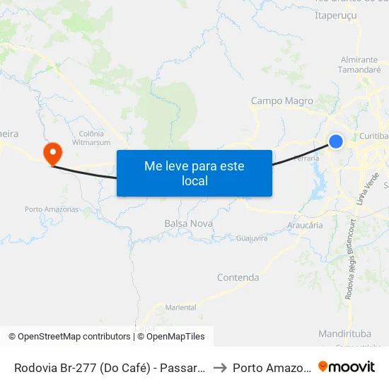 Rod. BR-277, 3213 to Porto Amazonas map