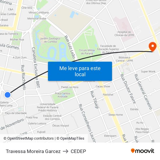 Travessa Moreira Garcez to CEDEP map