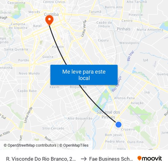 R. Visconde Do Rio Branco, 2657 to Fae Business School map