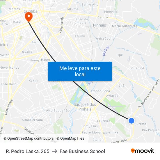 R. Pedro Laska, 265 to Fae Business School map