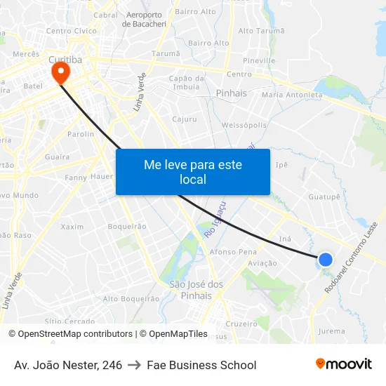 Av. João Nester, 246 to Fae Business School map