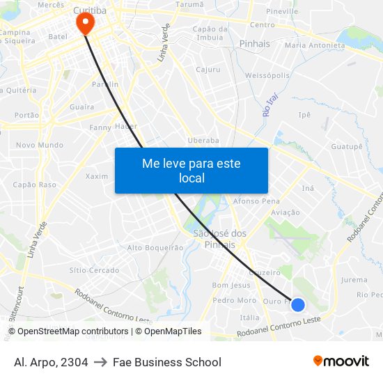 Al. Arpo, 2304 to Fae Business School map