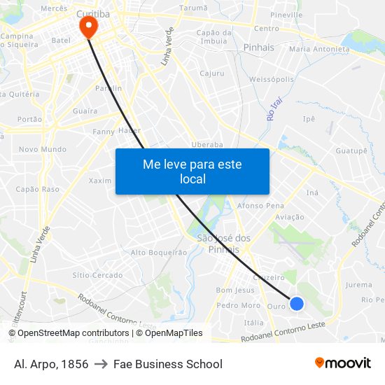 Al. Arpo, 1856 to Fae Business School map