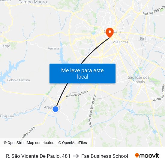 R. São Vicente De Paulo, 481 to Fae Business School map