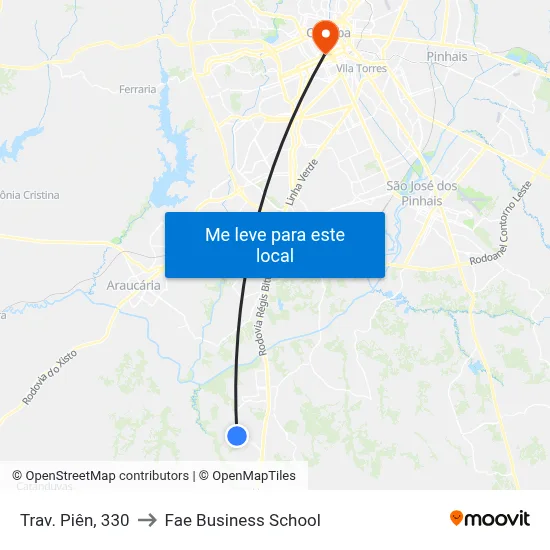 Trav. Piên, 330 to Fae Business School map