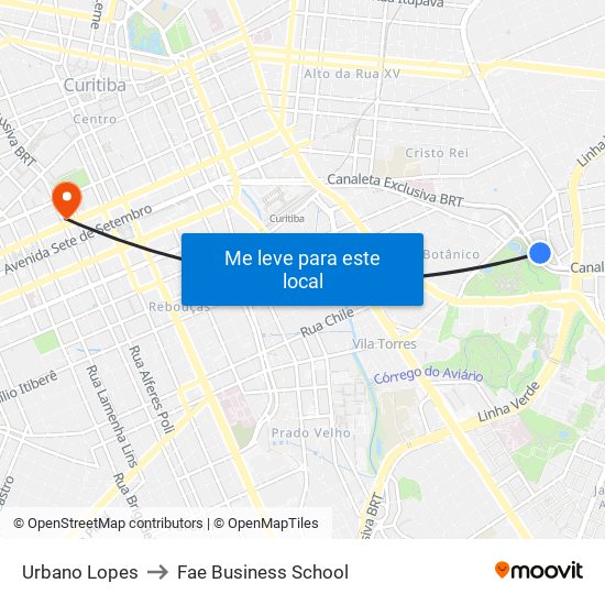 Urbano Lopes to Fae Business School map