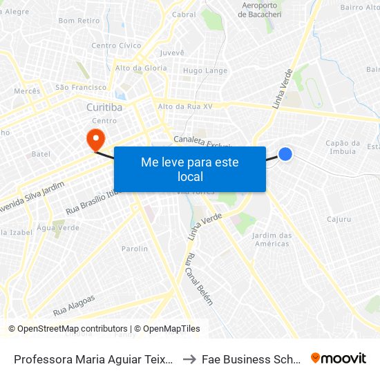 Professora Maria Aguiar Teixeira to Fae Business School map