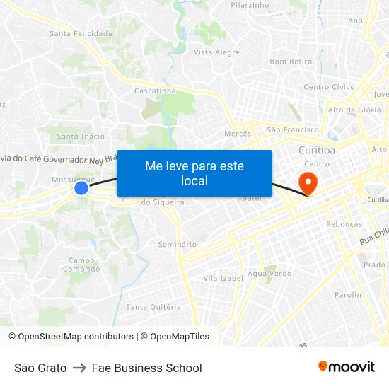 São Grato to Fae Business School map