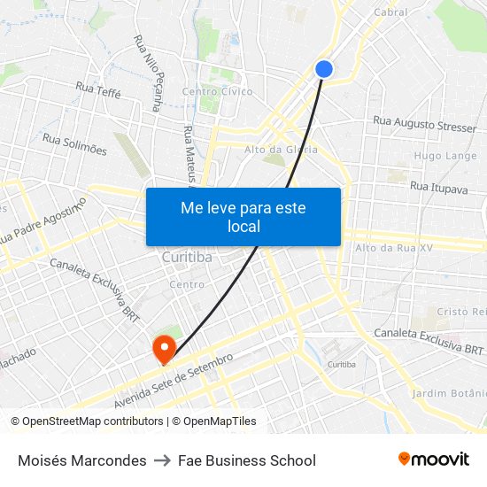 Moisés Marcondes to Fae Business School map