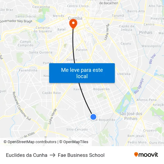 Euclides da Cunha to Fae Business School map