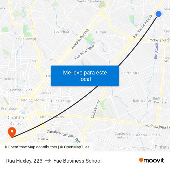 Rua Huxley, 223 to Fae Business School map