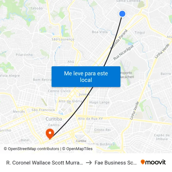 R. Coronel Wallace Scott Murray, 763 to Fae Business School map